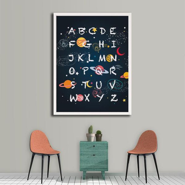 

paintings alphabet print - nursery wall art childrens prints poster