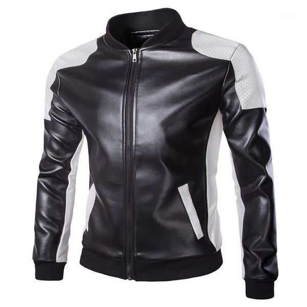 

men's jackets 2021 spring men 's vintage leather fleece outwear casual motorcycle pu jacket biker windbreaker 4xl 5xl, Black;brown