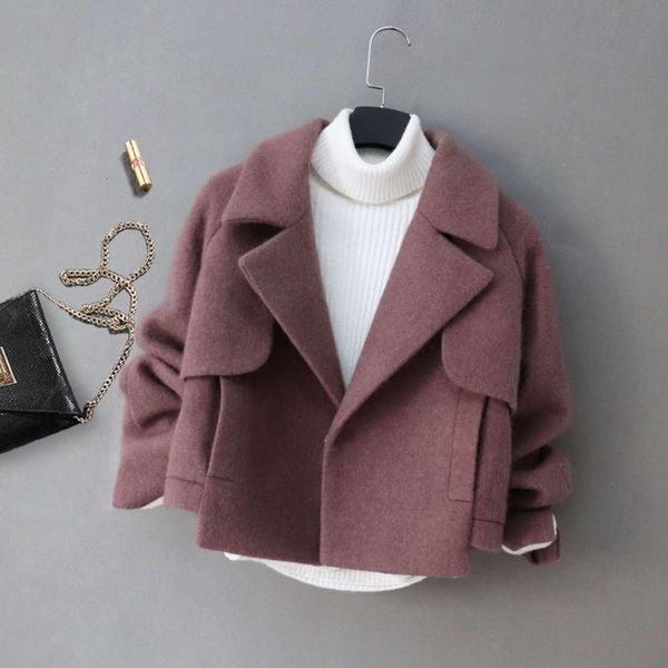 

2021autumn and winter 2020 new korean slim petite short girl's coat, Black