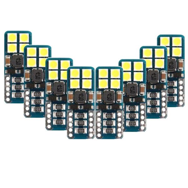 

emergency lights 2/10pcs led car interior bulb canbus error t10 white 3030 8smd 12v side wedge light lamp auto style