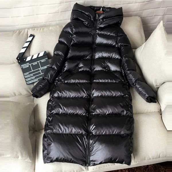 

90% white duck down jacket women thick long winter coat women hooded korean female jacket winter down coat women warm outwear t190908, Black;brown