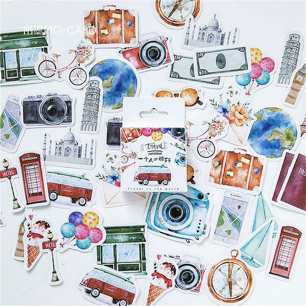 

3pieces/lot cartoon a persons journey washi tape adhesive tape practical shine sticker scrapbooking sticker label masking tape 2016