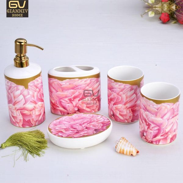 

bath accessory set european ceramic bathroom five piece sanitary ware toiletries