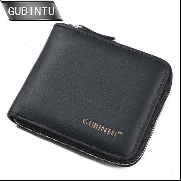 

arrival men wallets 100% genuine leather zipper around wallet card holder coin purse, Red;black