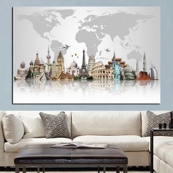 

diamond painting abstract cross stitch square buildings big ben tower map full embroidery home decor
