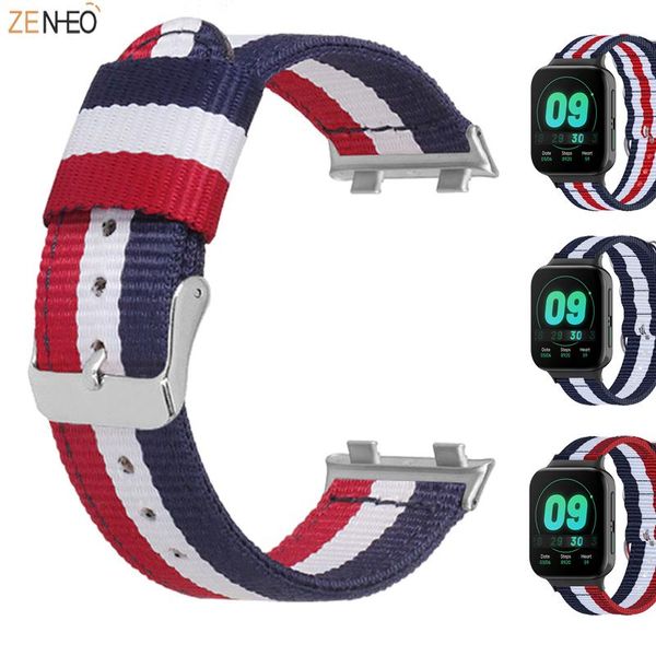 

watch bands nylon strap for oppo 41mm 46mm watchband colorful wristband sport band bracelet, Black;brown