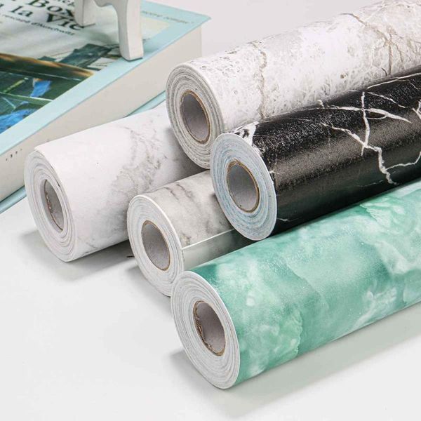 

45cmx10m wallpaper marble modern living room furniture deskpvc waterproof self-adhesion doors cabinet deskdecor sticker