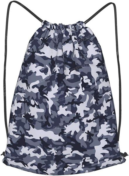 

backpack camo camouflage gym drawstring string bags for men teens folding waterproof shopping sports beach swimming workout