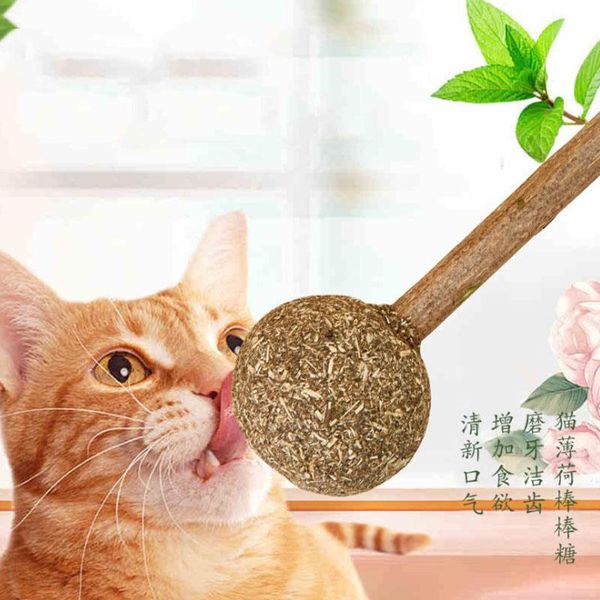 

cat toys 1pc catnip funny lollipops toy ball treats interactive kitten
