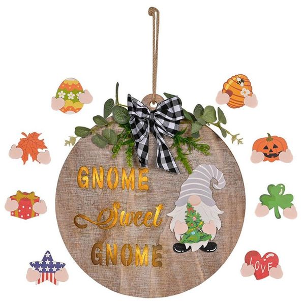 

christmas decorations wooden wreath pendant unique door garlands sign plate hanging ornaments for home