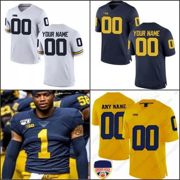 

michigan wolverines football jersey aidan hutchinson michael danna khaleke hudson glasgow luke schoonmaker giles jackson michael barrett, Black