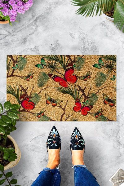 

carpets butterfly door mat bedroom kitchen bath floor mats home entrance multipurpose doormat non-slip 45*70cm
