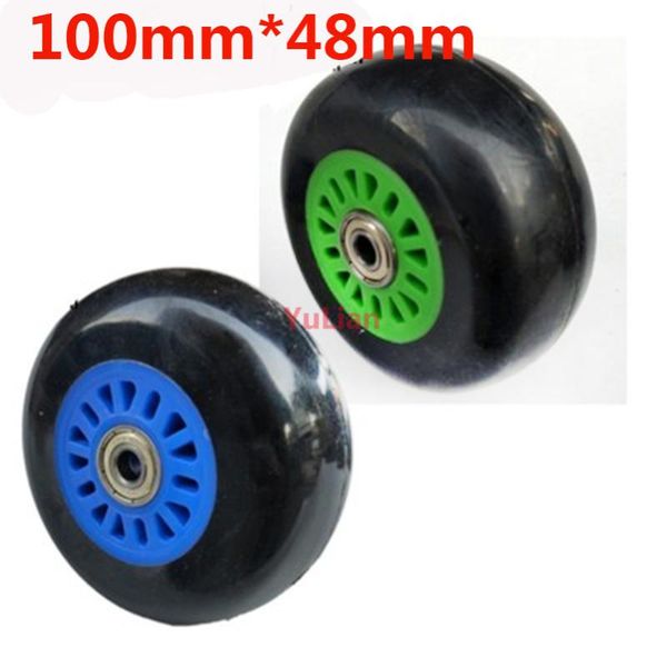 

motorcycle wheels & tires 100 * 48mm pu wheel is suitable for scooter, children's trolley, three wheeled trailer, caster brake
