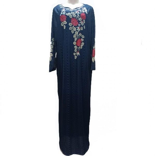 

ethnic clothing african long dress women boubou loose full sleeve robes 2021 autumn flower embroidery casual maxi dresses vestidos, Red