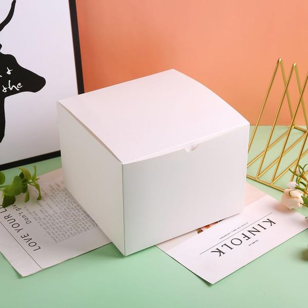 

gift wrap 4 pcs white cardboard boxes 20x20x15cm- carton packing durable, recyclable, decent for gift-giving birthday, wedding