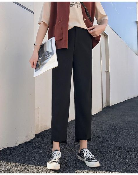 

women's pants & capris spring clothing korean-style suit g, Black;white