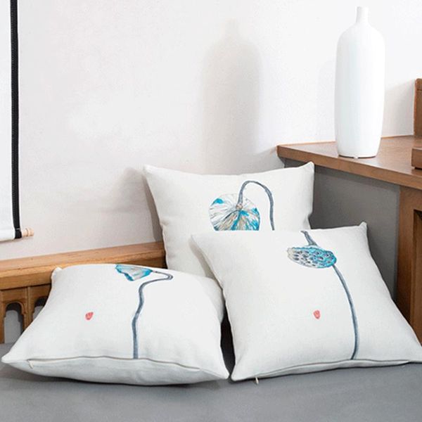 

rentuwa simple linen pillow, heavy cotton and linen cushion