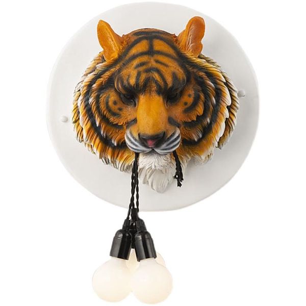 

wall lamp creative resin animal wolf head tiger living room decoration corridor lighting home decor designer light