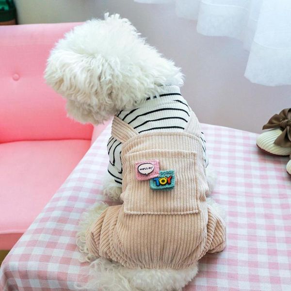 

dog apparel non-sticky hair patchwork puppy warm four-legged clothes for outing