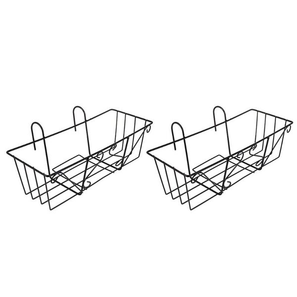 

hooks & rails 2pcs durable flower pot rack balcony hanging plant stand display pendant