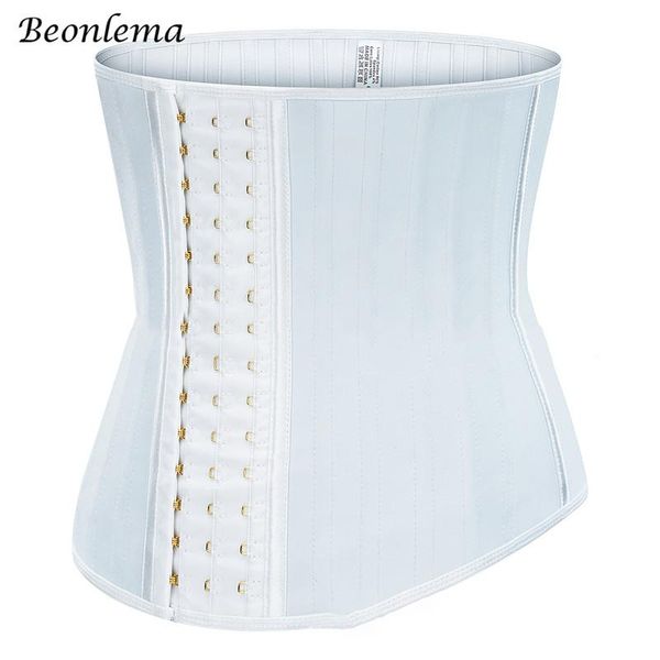 

women's shapers 25 steel bones corset waist trainer woman slimming belt tummy shaper plus size shapewear body breasted underwear women, Black;white