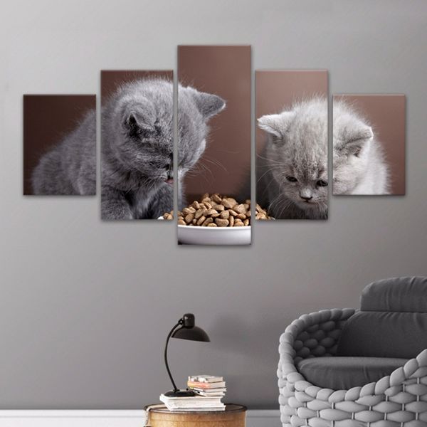 

5pcs/set unframed cute cat wall decoration printed paintings