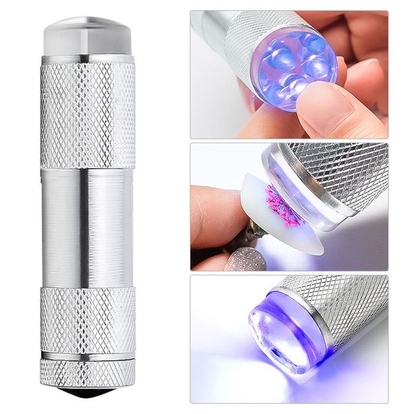 

nail dryers handheld art uv press light lamp with jelly silicone stamper for dryer gel polish quick dry