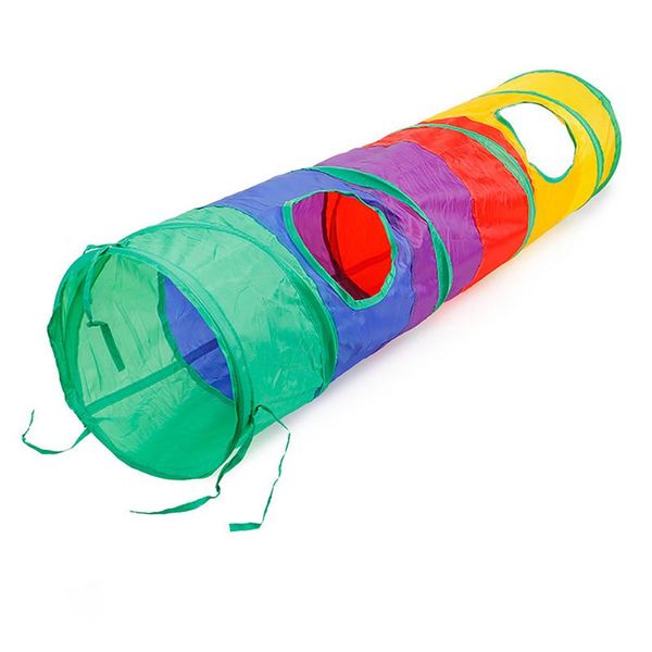 

cat toys collapsible pet tunnel rolling ground dragon four seasons rainbow passage play fun polyester cloth