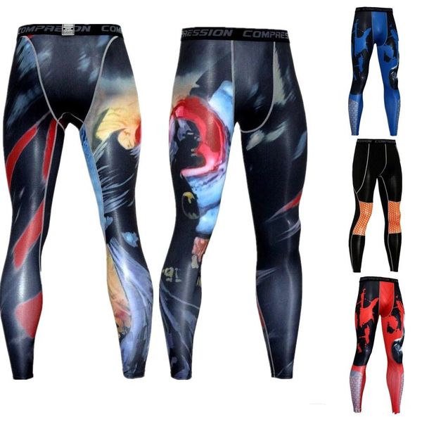 

2020 2021 new mens compression pants sports running tights basketball gym pants bodybuilding joggers skinny leggings trousers length, Brown;gray