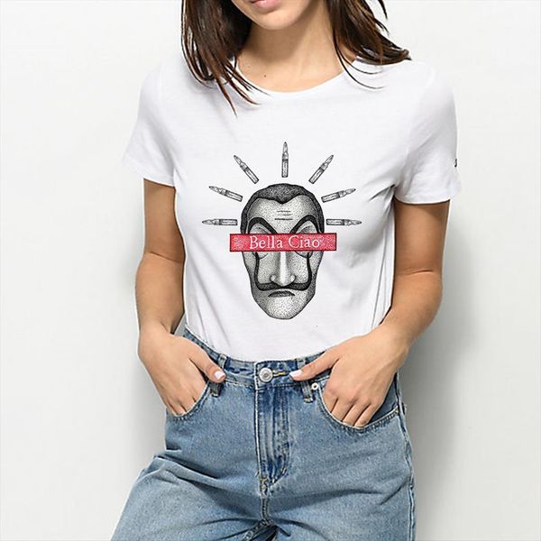

hip hop money heist bella women ciao la casa papel female ulzzang 90s cool clothes summer, White