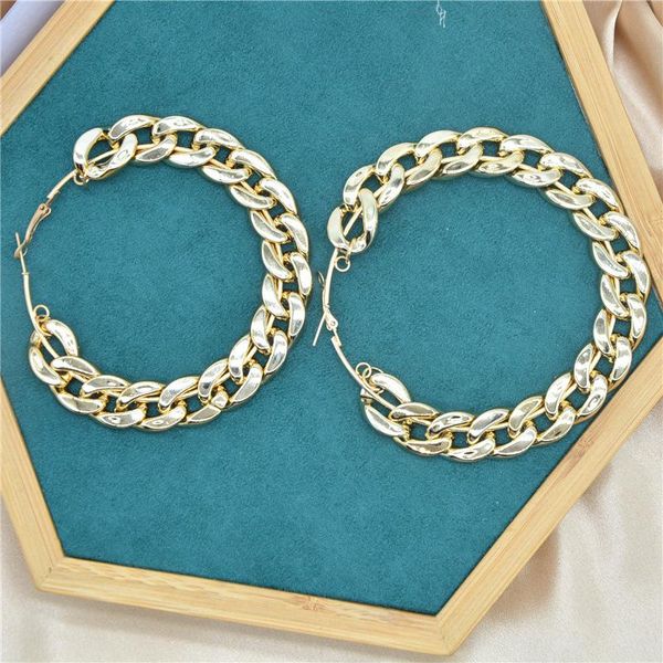 

hoop & huggie 60mm 70mm 80mm exaggerate big circle earrings simple party round loop for women jewelry geometric earring, Golden;silver
