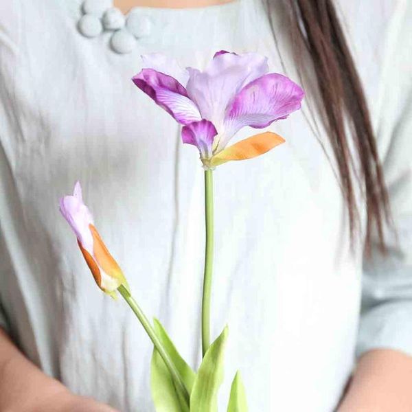 

decorative flowers & wreaths artificial bauhinia silk fake flower living room potted bridal wedding bouquet home decoration drop ship 2021