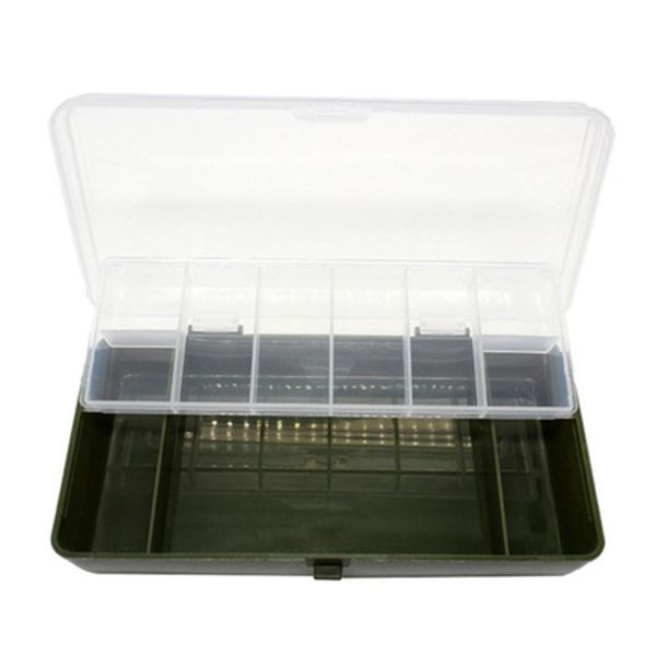 

fishing accessories compartments box double layers lure storage practical