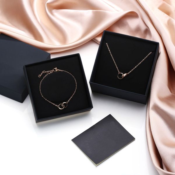 

2021 fashion necklace luxury pendant necklaces love bracelet for man women designer jewelry bracelets with channel box, Silver