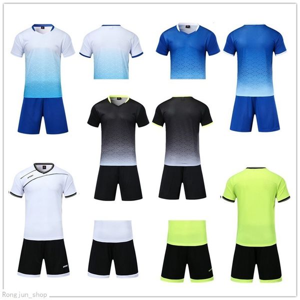 

2021 soccer jersey sets smooth royal blue football sweat absorbing and breathable children's training suit 001 4393, Black