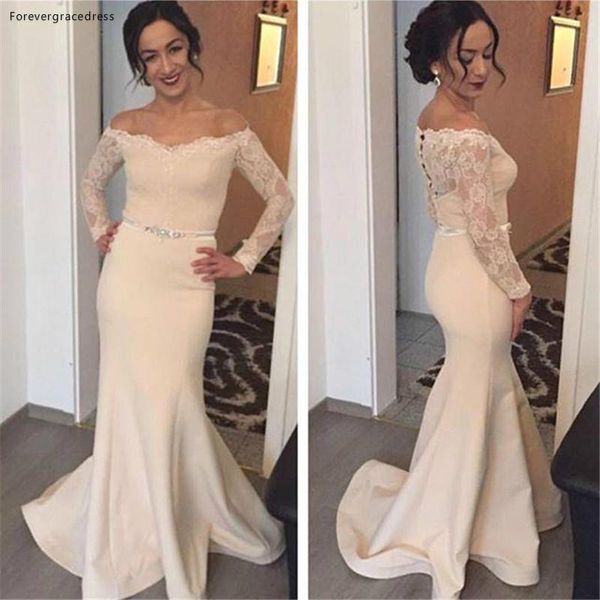 

bridesmaid dress noble lace wedding ceremony mermaid long sleeve formal maid of honor gown plus size custom made, White;pink