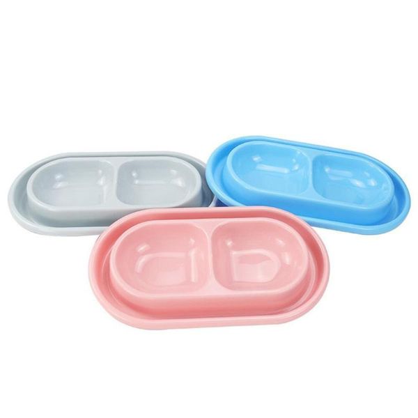 

cat bowls & feeders thicken double bowl ant insect control feeding water for pet dog random color