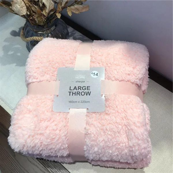 

blankets decorative extra soft faux fur blanket, reversible fuzzy lightweight long hair shaggy blanket for couch sofa bed, pink girl room