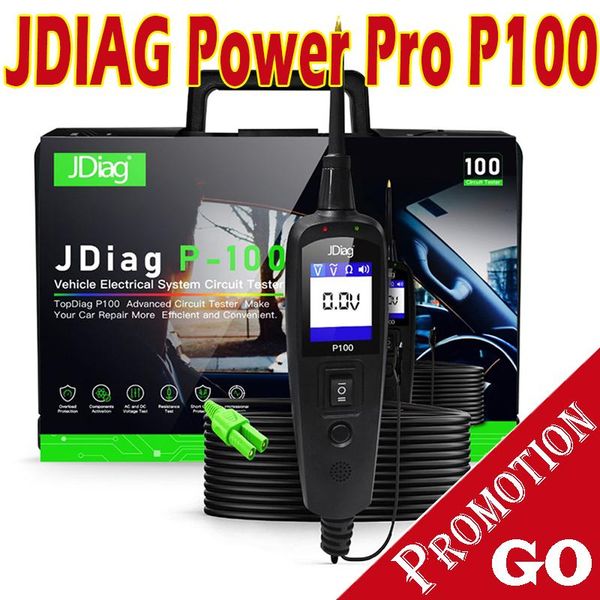 

diagnostic tools jdiag p100 power pro electrical circuit tester for cars trucks 0v - 70v open diagnostics multi-lingual