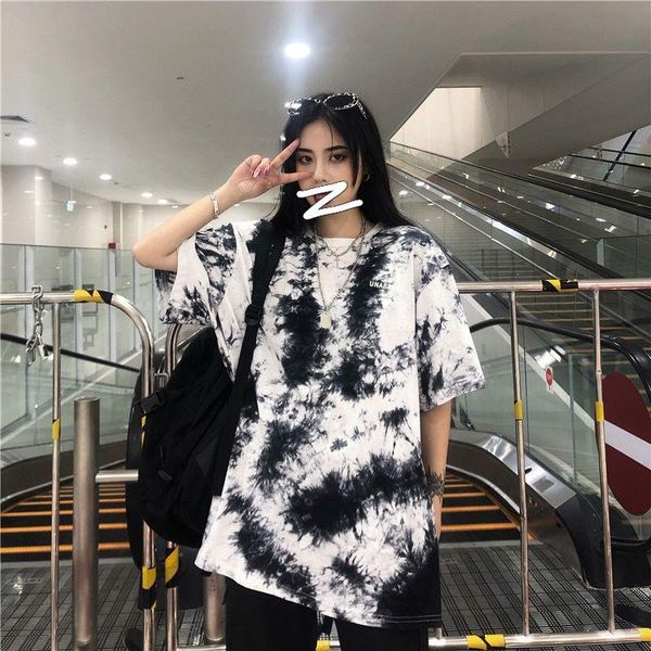 

women's t-shirt bf style changing color short sleeve large wear korean loose cover summer half bottomed fat sister top, White