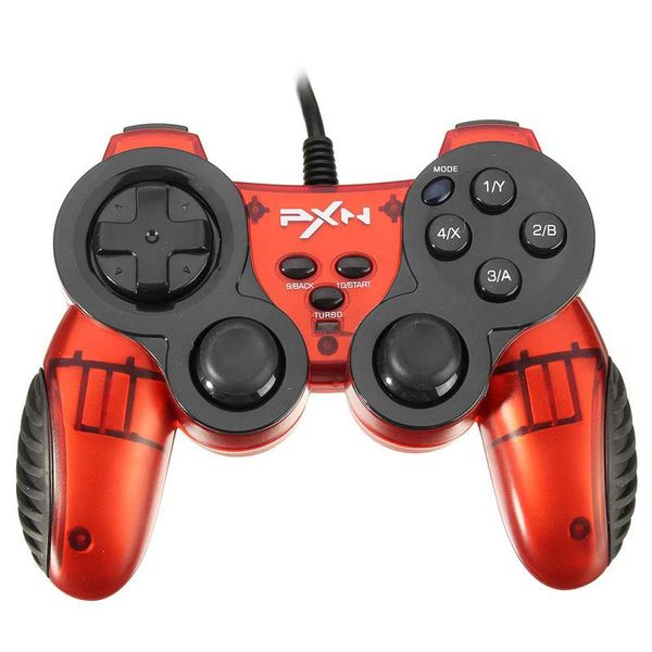 

game controllers & joysticks pxn 2901 usb wired gamepad dual vibration joystick turbo function gaming controller for pc computer windows