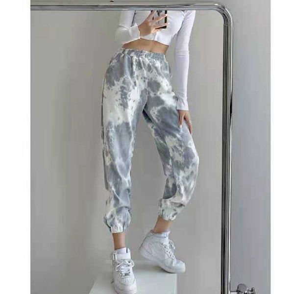 Streetwear Esportes Carga Pant Primavera Outono Harajuku Solto Corredores Mulher BF Casual Cintura Elastic 210531