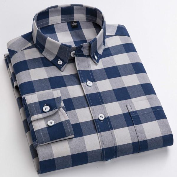 

men's casual shirts oversized shirt striped / plaid pure color 8xl 7xl longsleeve for men 100% cotton oxford business, White;black