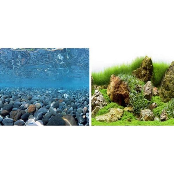 

decorations 9078 15 meters/roll double sided aquarium decoration sea of green landscape poster fish tank background picture wall decor