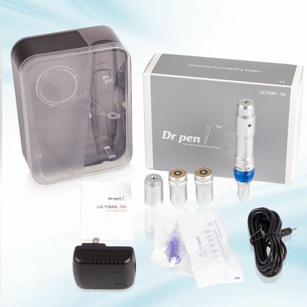 

fast ship microneedle dermapen derma roller rechargeable korea dr. pen ultima a6 with needle cartridges