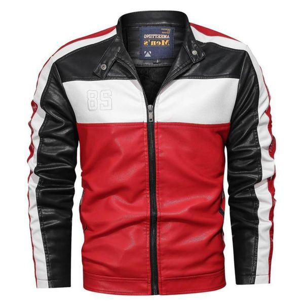 

2021men's leather jacket in autumn of 2019, Black;brown