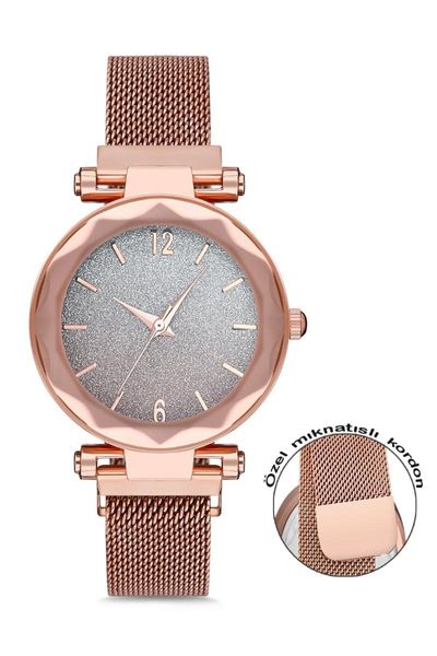 

wristwatches rose gold attractive women wrist watch, Slivery;brown