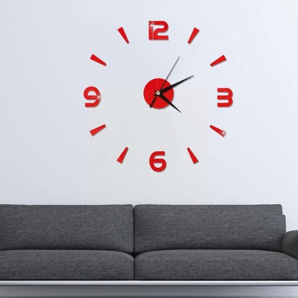 

wall clocks 3d acrylic mirror clock diy quartz watch still living modern decoration stickers life home room j7d6