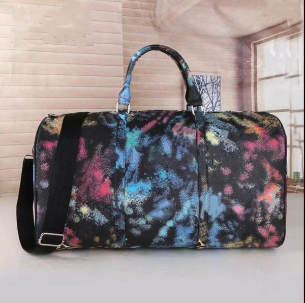 

duffle bag classic 45 50 55 travel luggage for men real leather women crossbody totes shoulder bags mens womens handbags 5 colors