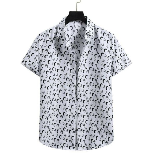 

men's casual shirts mens beach shirt fashion hawaiian holiday style short sleeve buttons summer 2021 floral printed loose male daily cl, White;black